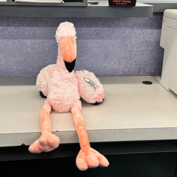 Disney Animal Kingdom Plush Flamingo Plush Stuffed Animal Bird 21" Pink & Orange - Picture 5 of 15